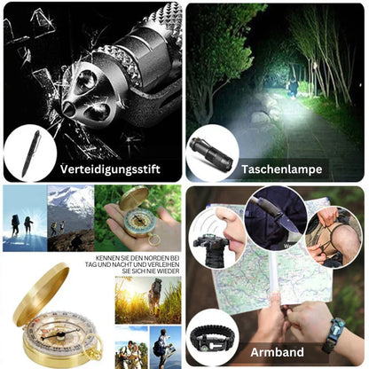 38-in-1 Ehbo- en Overlevingspakket met Zaklamp en Kompas