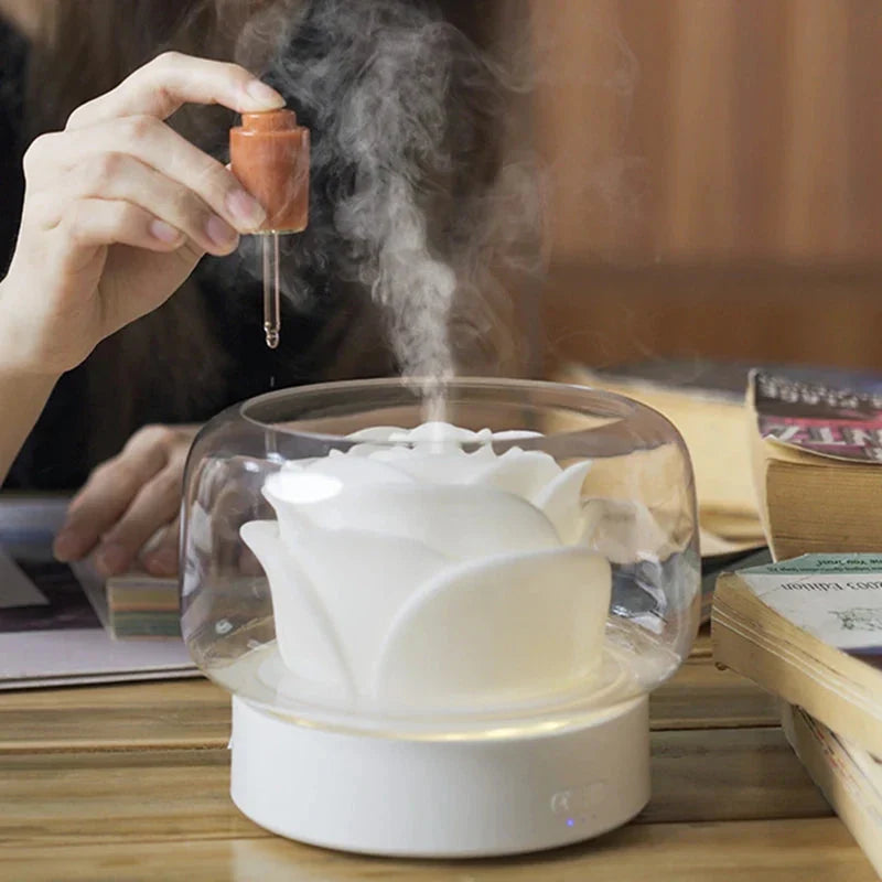 Aromatherapie Luchtbevochtiger - Elegante Ultrasone Diffuser met Led & Geurende Oliefunctie