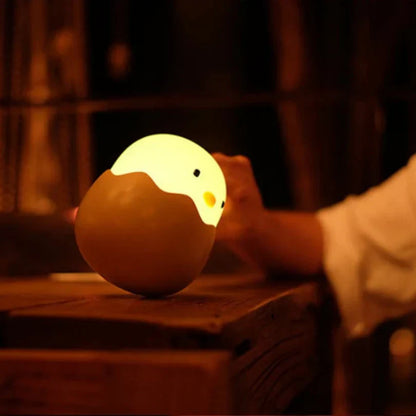 Kuiken Nachtlampje voor Kinderen - Schattige Led Lamp in Ei-design voor de Kinderkamer