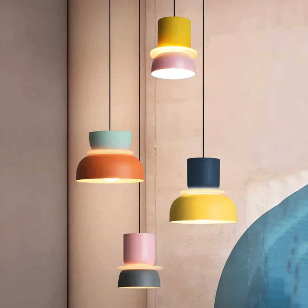 Kleurige Led-hanglamp met Macaron-design