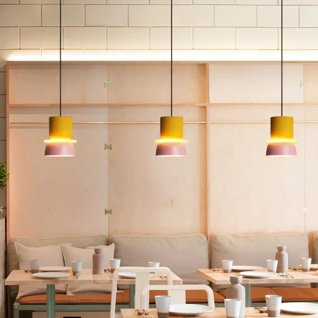 Kleurige Led-hanglamp met Macaron-design