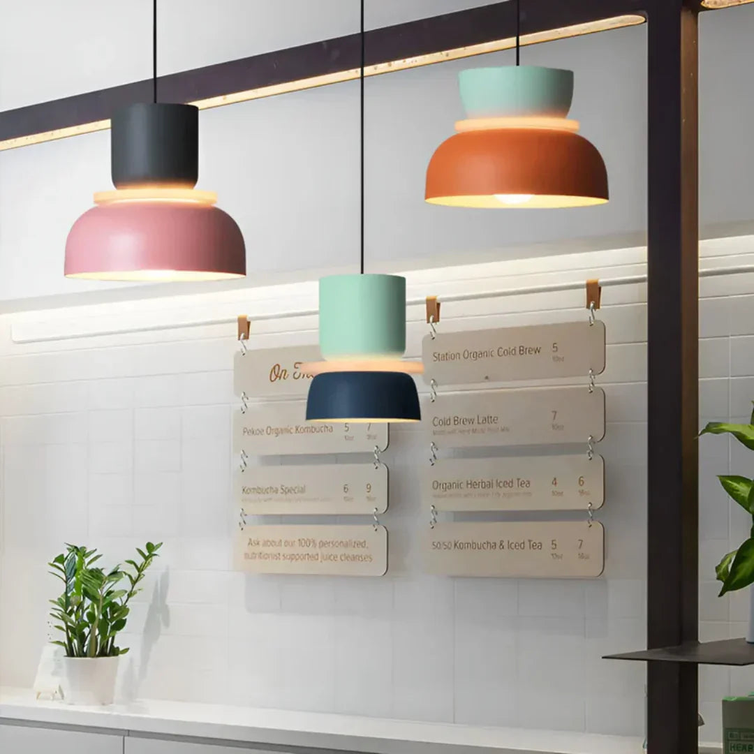 Kleurige Led-hanglamp met Macaron-design