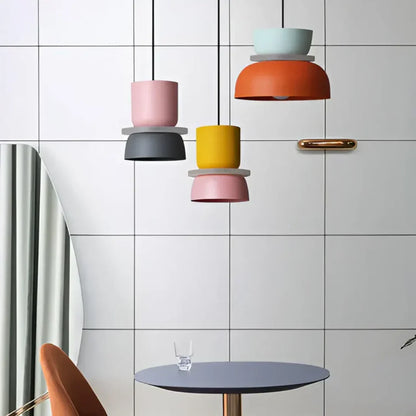 Kleurige Led-hanglamp met Macaron-design