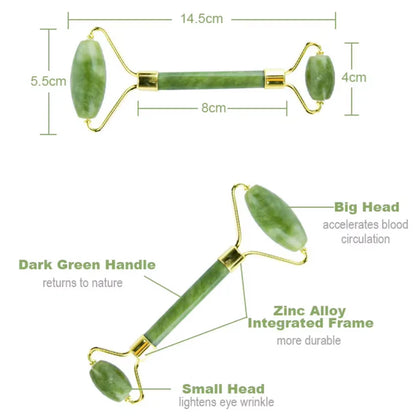 Instant Glow Gua Sha & Jade Roller Set | voor een Stralende Huid en Natuurlijke Ontspanning