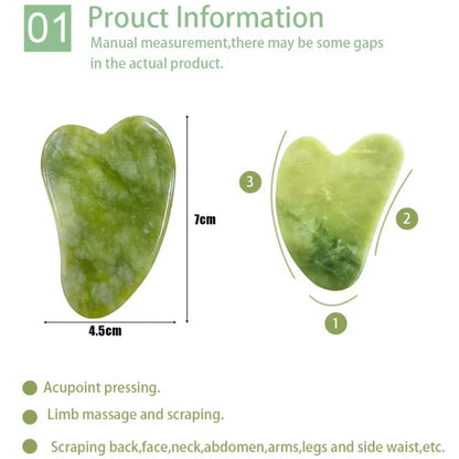 Instant Glow Gua Sha & Jade Roller Set | voor een Stralende Huid en Natuurlijke Ontspanning