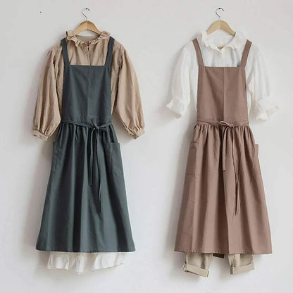 Katoenen Schort met Zakken en Waterafstotende Coating