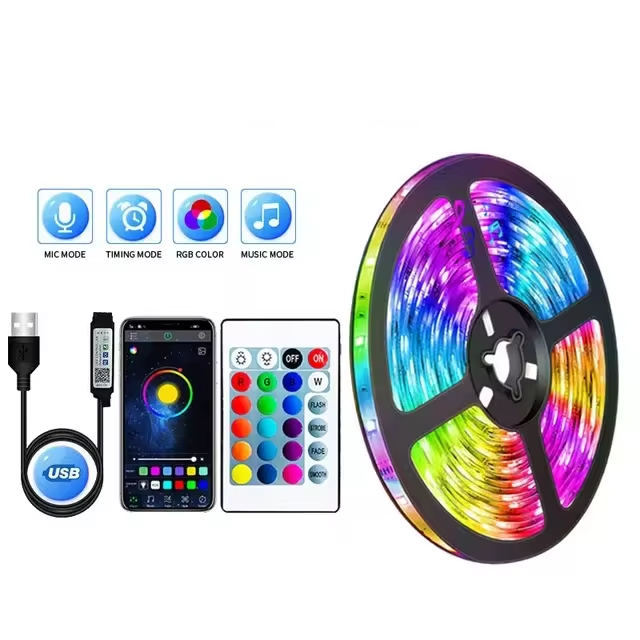 Rgb Led Strip met Usb-aansluiting - Kleurveranderend Licht voor Sfeer- en Tv-achtergrondverlichting