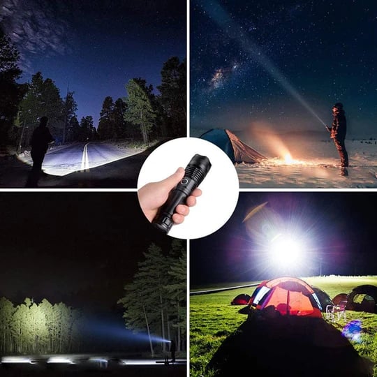 Tactische Zaklamp - Led Zaklamp met Zoom & Powerbankfunctie