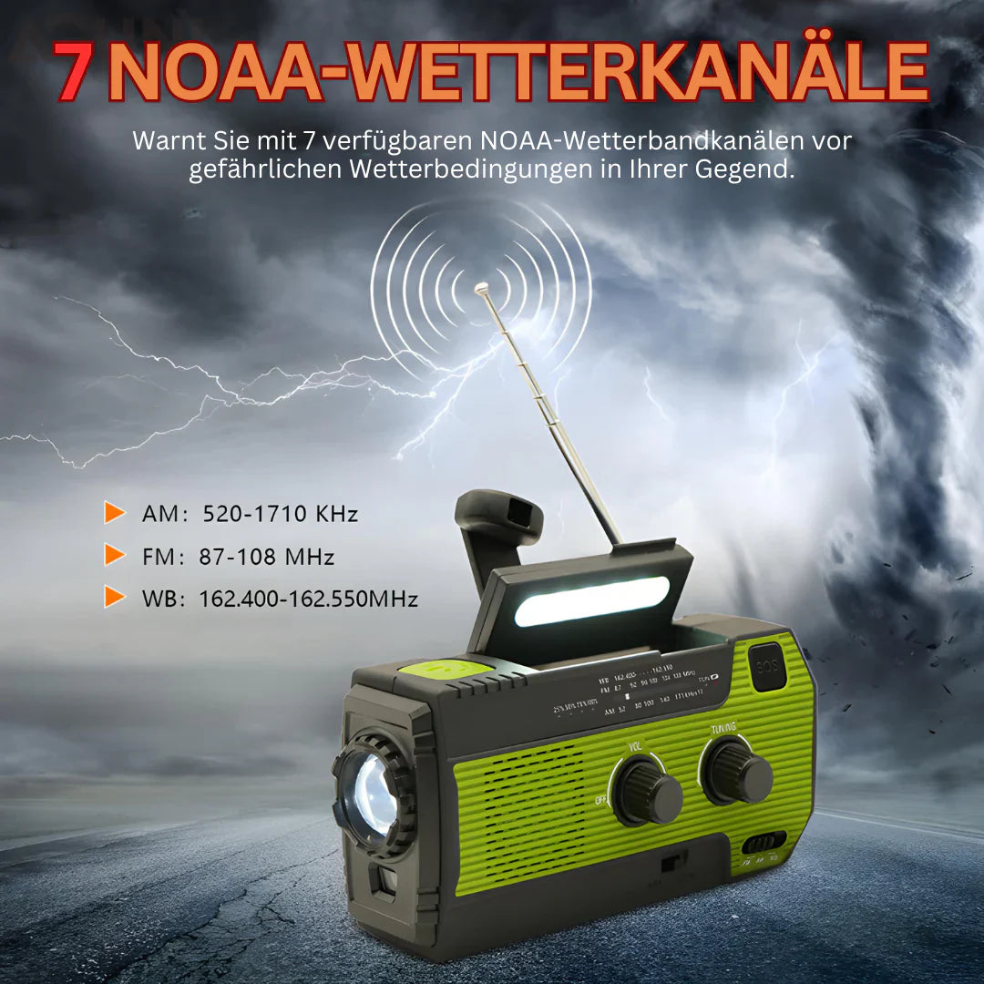 Draagbare Noodradio met Zonne-energie - 5 Stroombronnen voor Maximale Betrouwbaarheid