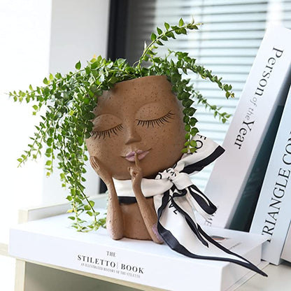 Decoratieve Bloempot - Creatieve Bloempot met Gezicht voor Kamerplanten & Vetplanten