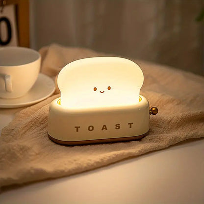 Shadowy Bedlampje - Kawaii Toast Led Lamp voor Gezellige Verlichting