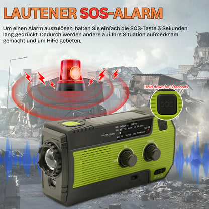 Draagbare Noodradio met Zonne-energie - 5 Stroombronnen voor Maximale Betrouwbaarheid