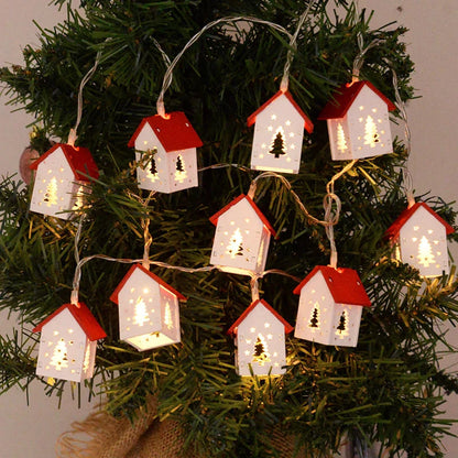 Houten Kersthuisjes met Led-verlichting voor Feestelijke Decoraties