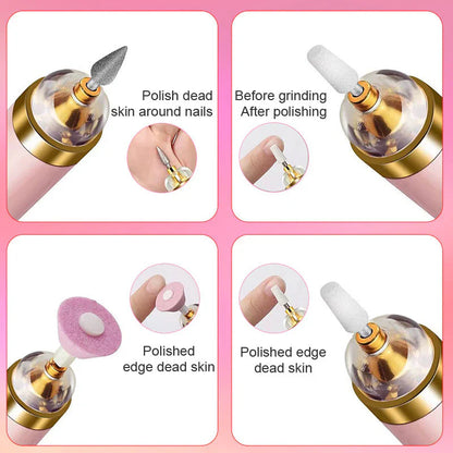 5-in-1 Elektrische Nagelverzorgingstool - Draagbare Manicuretool met Led-lamp