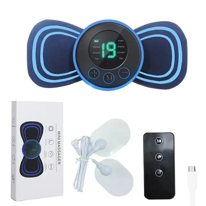 Draagbare Elektrische Nekmassager | met Pad & Afstandsbediening voor Gerichte Ontspanning
