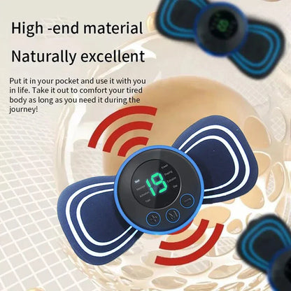 Draagbare Elektrische Nekmassager | met Pad & Afstandsbediening voor Gerichte Ontspanning