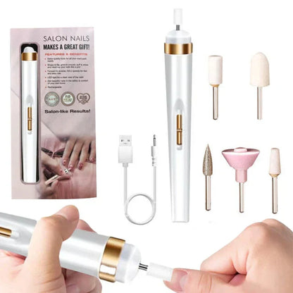 5-in-1 Elektrische Nagelverzorgingstool - Draagbare Manicuretool met Led-lamp
