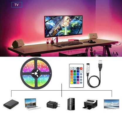 Rgb Led Strip met Usb-aansluiting - Kleurveranderend Licht voor Sfeer- en Tv-achtergrondverlichting