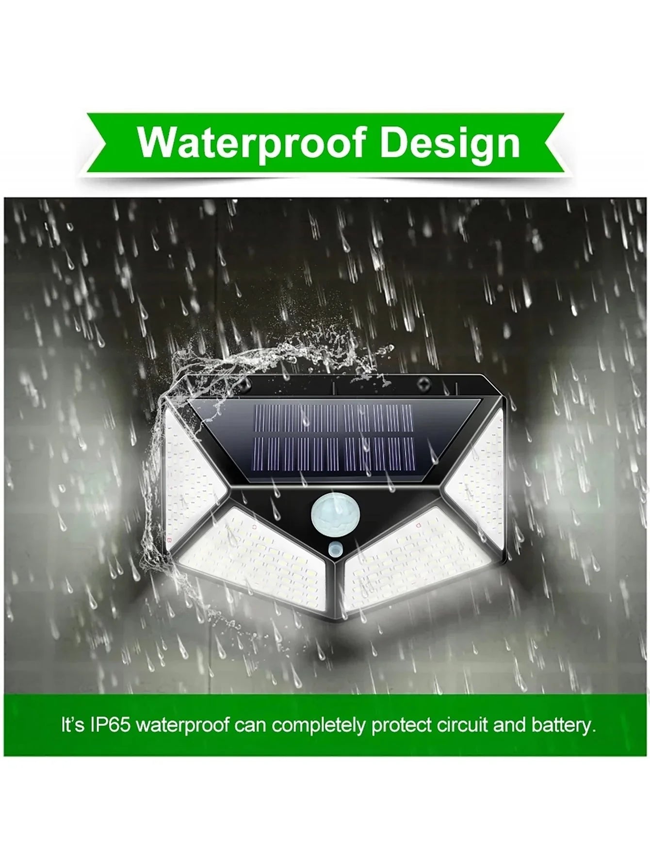 Diverse Solarlamp - Weerbestendige Led-buitenlamp met Bewegingsmelder