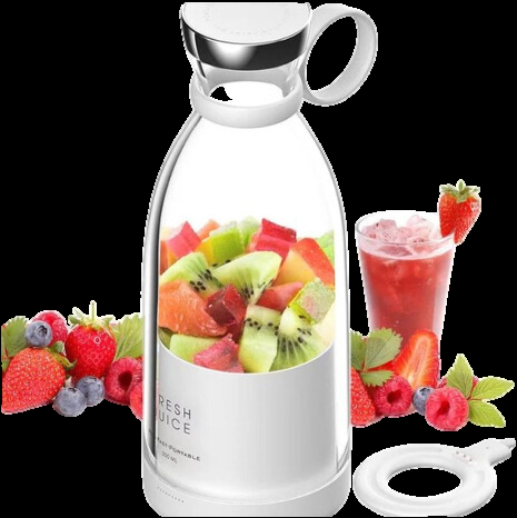 Compacte Draagbare Smoothieblender met Fruitreservoir en Drinkdop