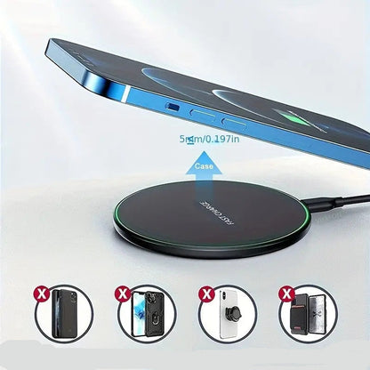 30w Draadloze Snellader Inductie Opladen Pad voor Iphone en Android