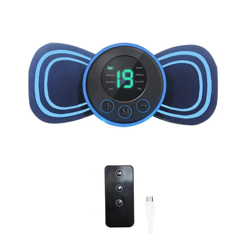 Draagbare Elektrische Nekmassager | met Pad & Afstandsbediening voor Gerichte Ontspanning