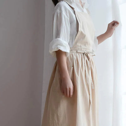 Katoenen Schort met Zakken en Waterafstotende Coating