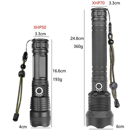 Tactische Zaklamp - Led Zaklamp met Zoom & Powerbankfunctie
