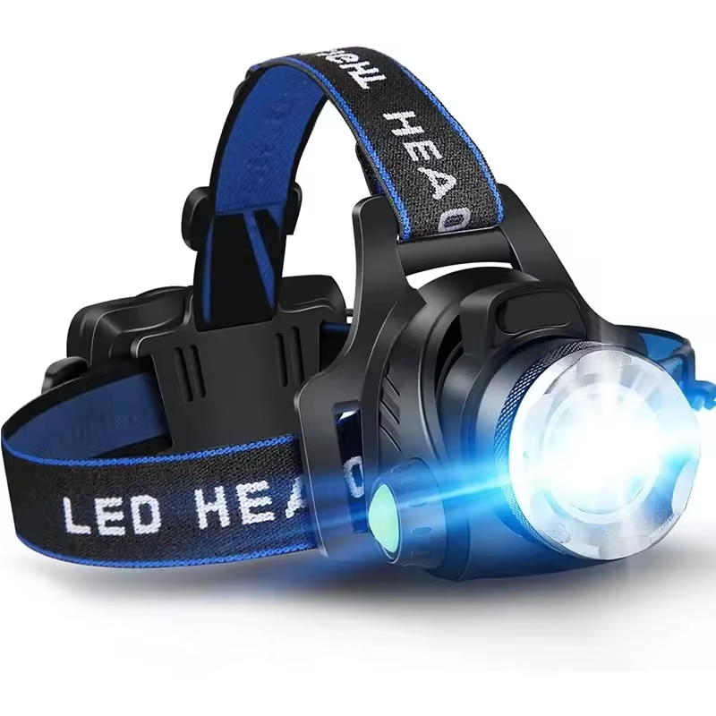 Rugged Waterdichte Led-hoofdlamp met Zoom en Oplaadbare Batterij
