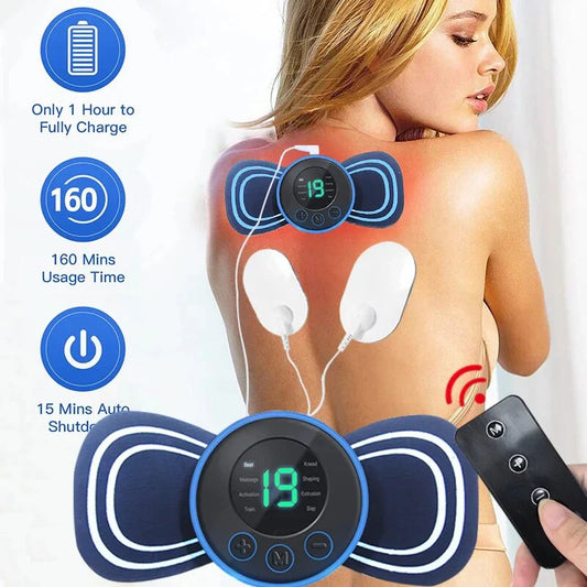 Draagbare Elektrische Nekmassager | met Pad & Afstandsbediening voor Gerichte Ontspanning