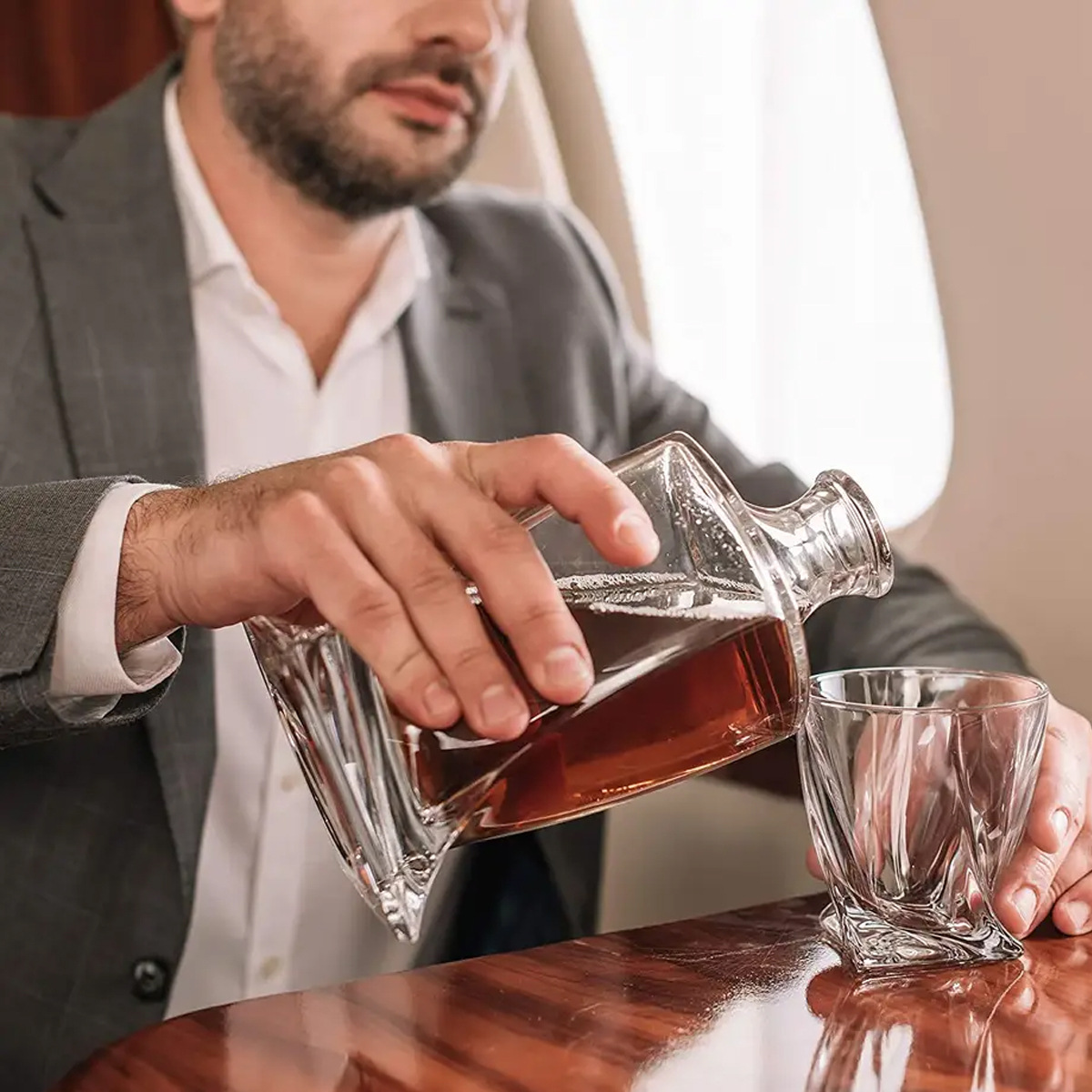 Exclusieve Kristallen Whiskeyset met Karaf en Bekers