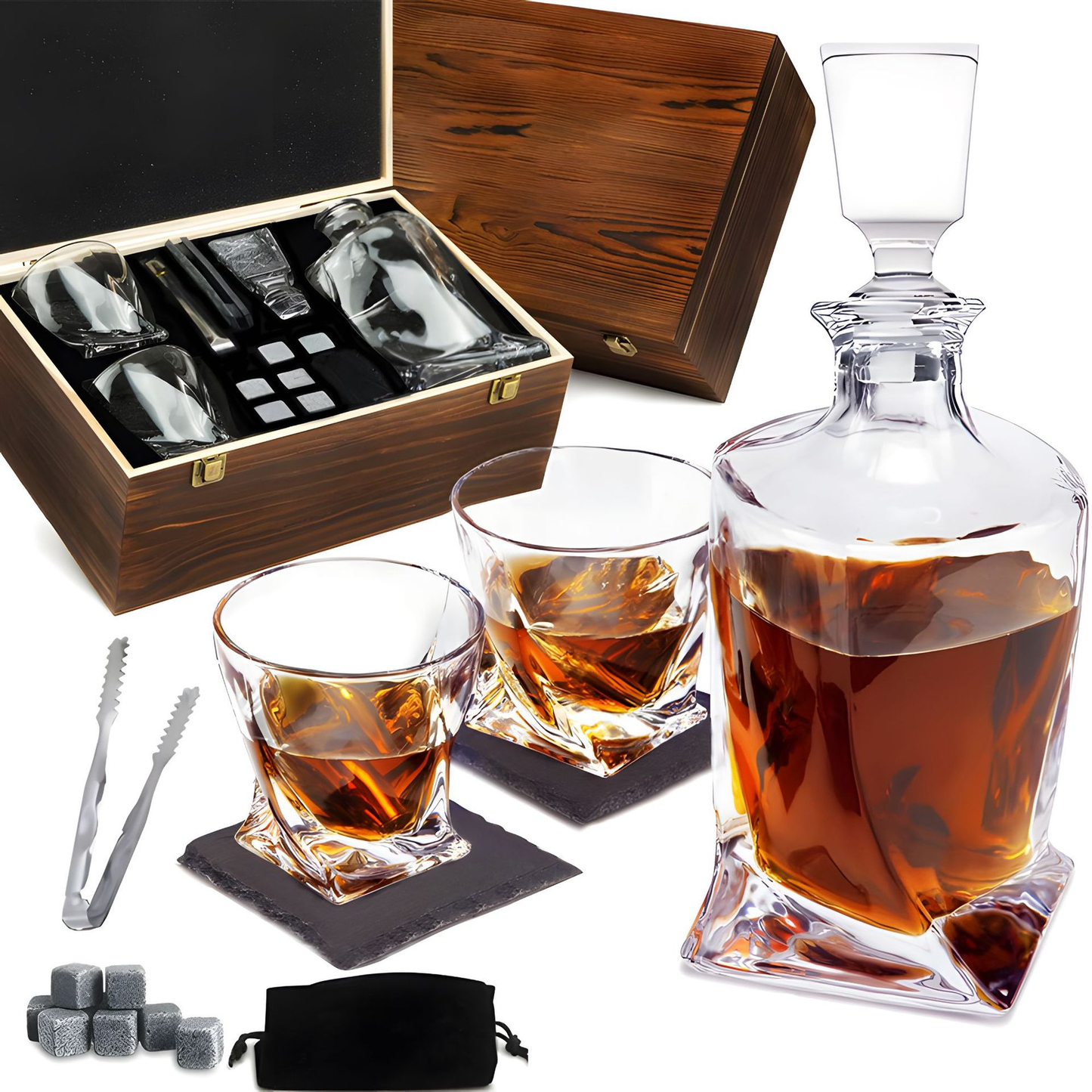 Exclusieve Kristallen Whiskeyset met Karaf en Bekers