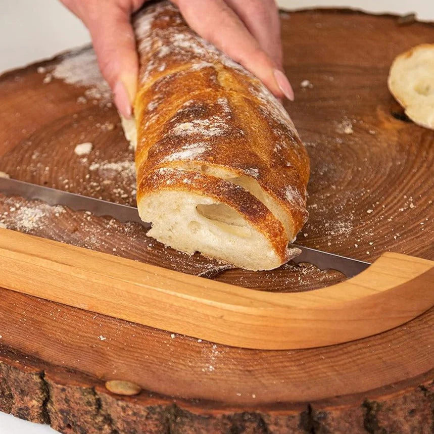 Houten Broodmes met Anti-slip Snijhulp