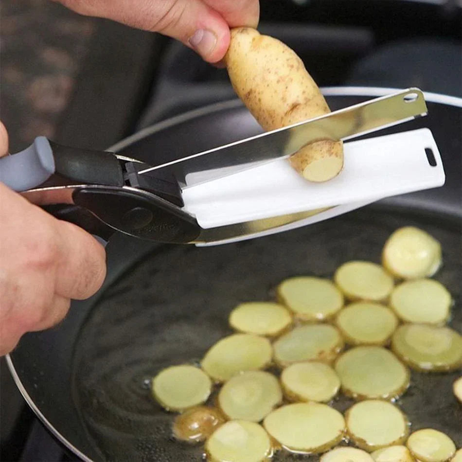 2-in-1 Keukenmes Snijplank