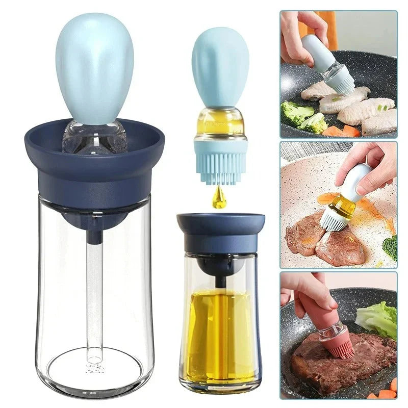 Olieverdeler met Siliconen Borstel - Nauwkeurig Doseren & Gemakkelijk Te Gebruiken voor Koken & Grillen