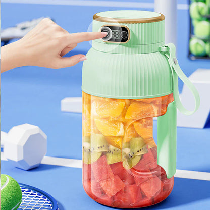 Draagbare Multifunctionele Blender met Dubbele Deksel en Usb-oplaadfunctie - voor Smoothies en het Bewaren van Voedsel
