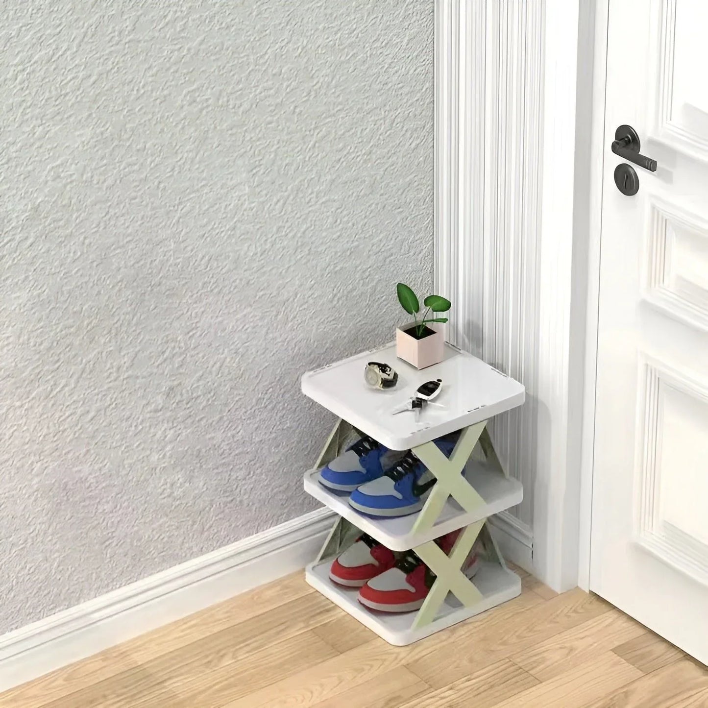 Multifunctioneel en Opvouwbaar Schoenenrek voor Ruimtebesparend Opbergen