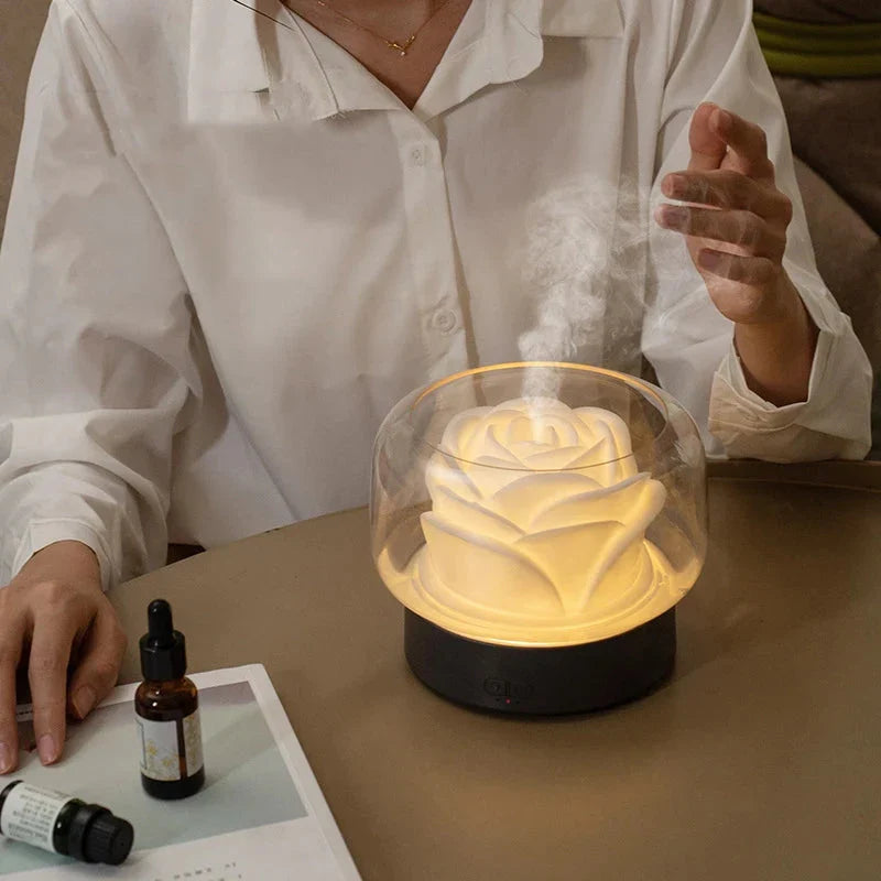 Aromatherapie Luchtbevochtiger - Elegante Ultrasone Diffuser met Led & Geurende Oliefunctie